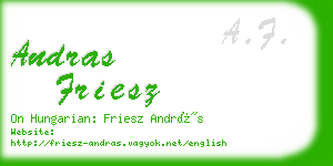 andras friesz business card